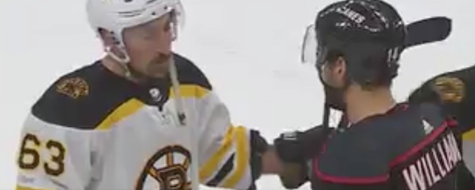 Marchand and Williams face off in awkward handshake after Game 4 