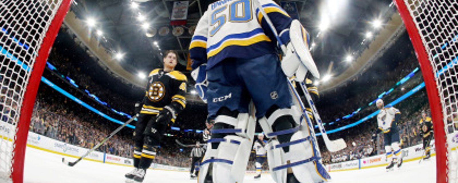 Blues’ Binnington suggests one Bruins player is on drugs! 