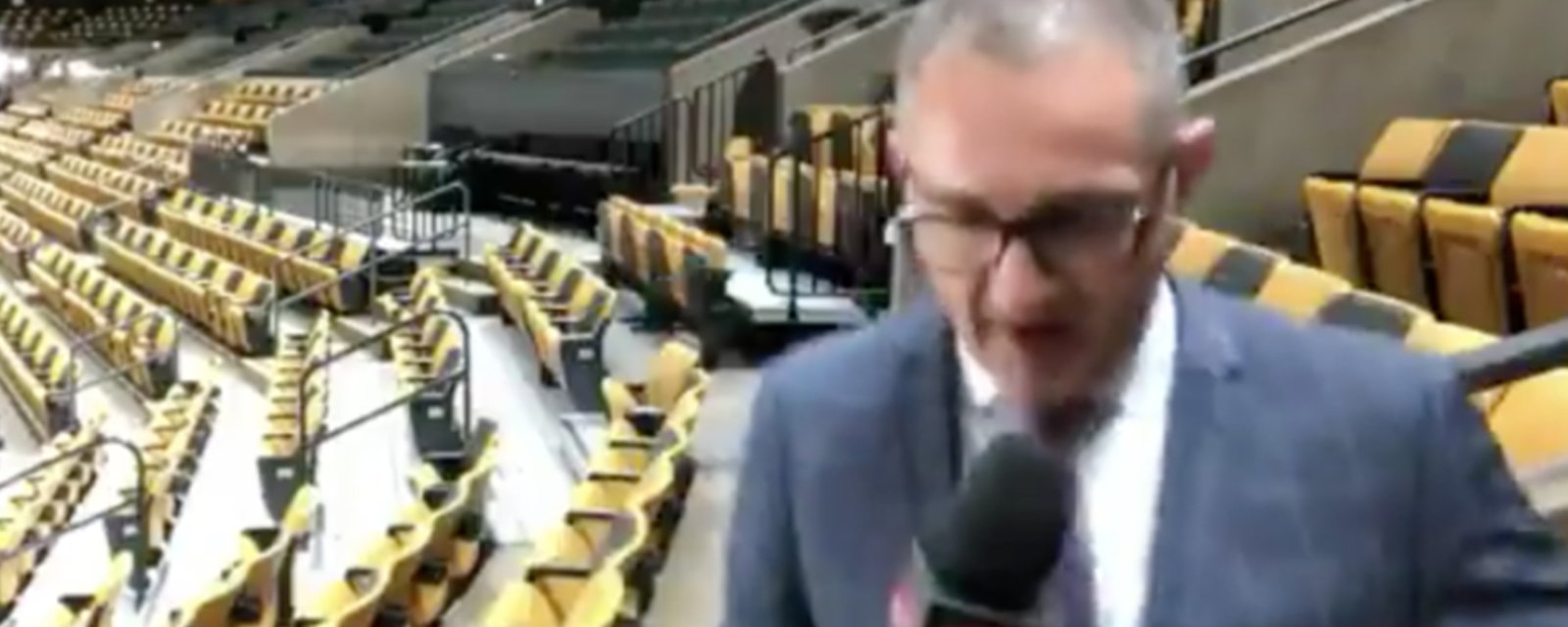Reporter screams live on air after seeing a rat in TD Garden