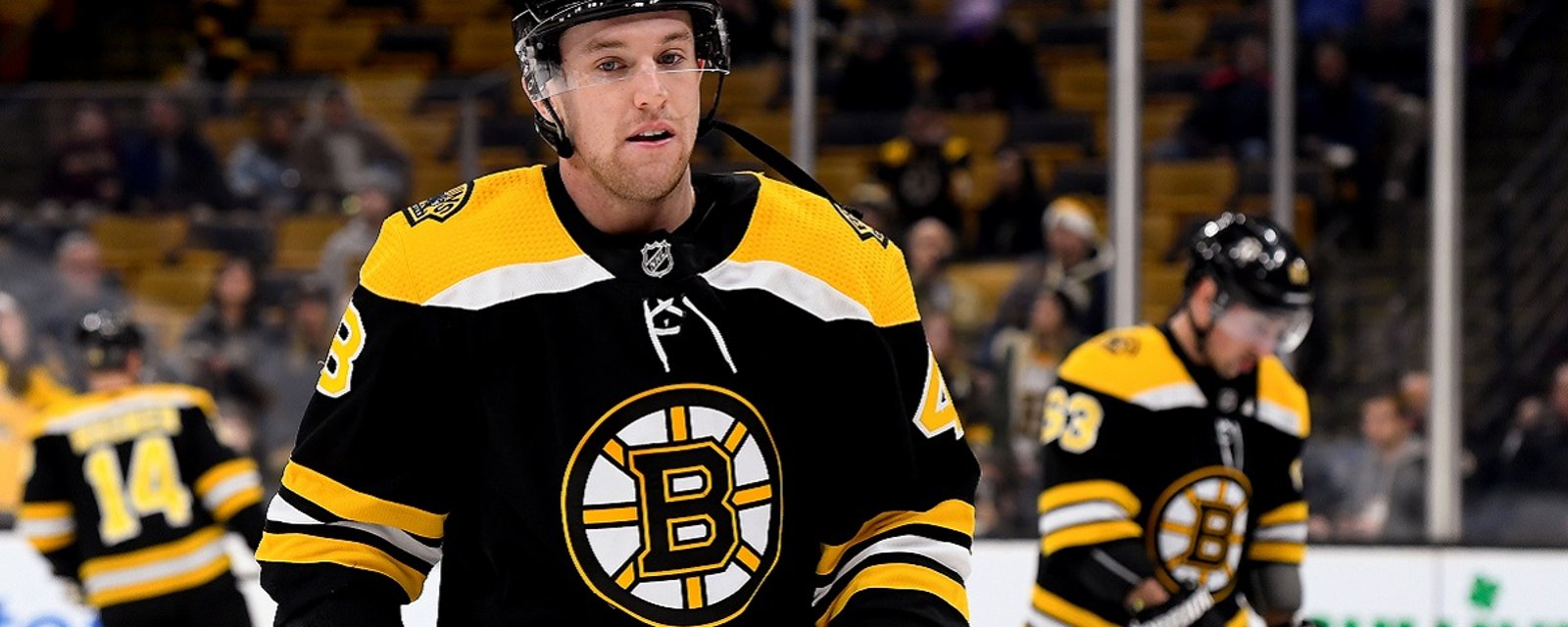 Some good and bad signs from Matt Grzelcyk at Bruins practice.