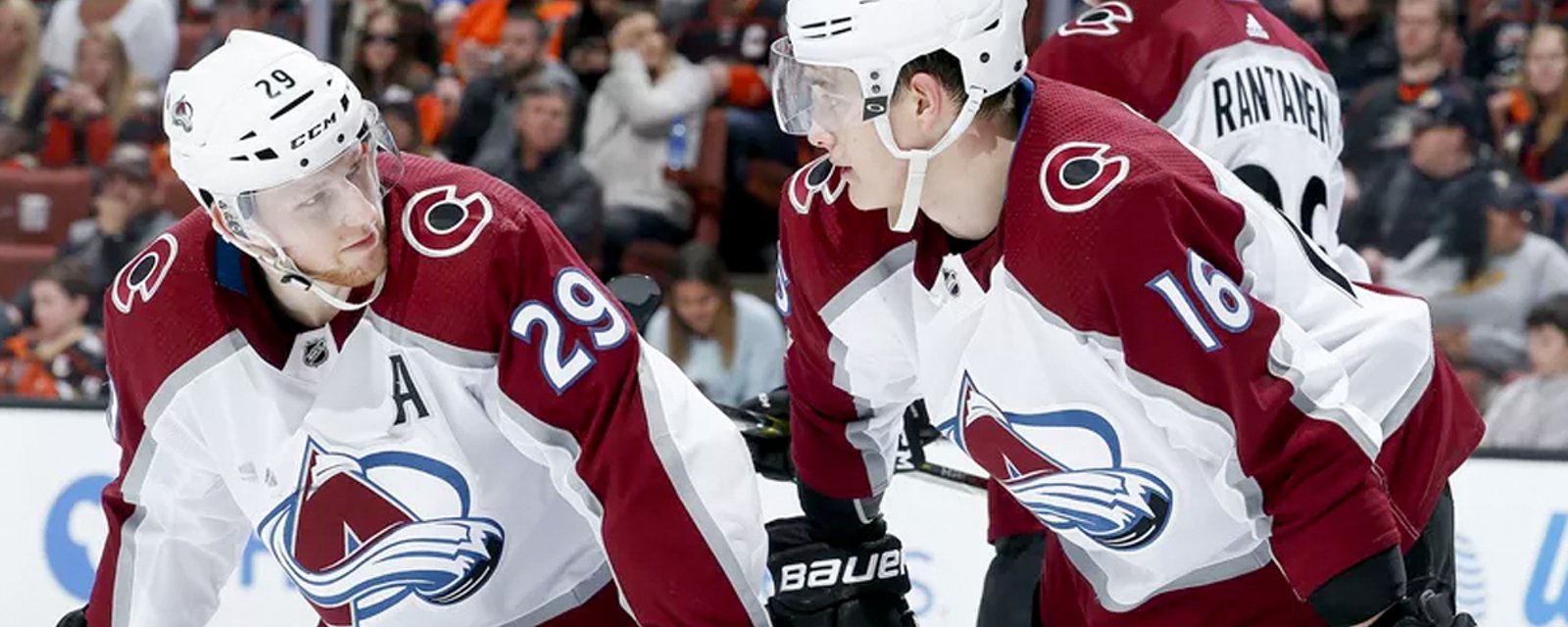 Avs teammates MacKinnon and Zadorov throw bombs at each other