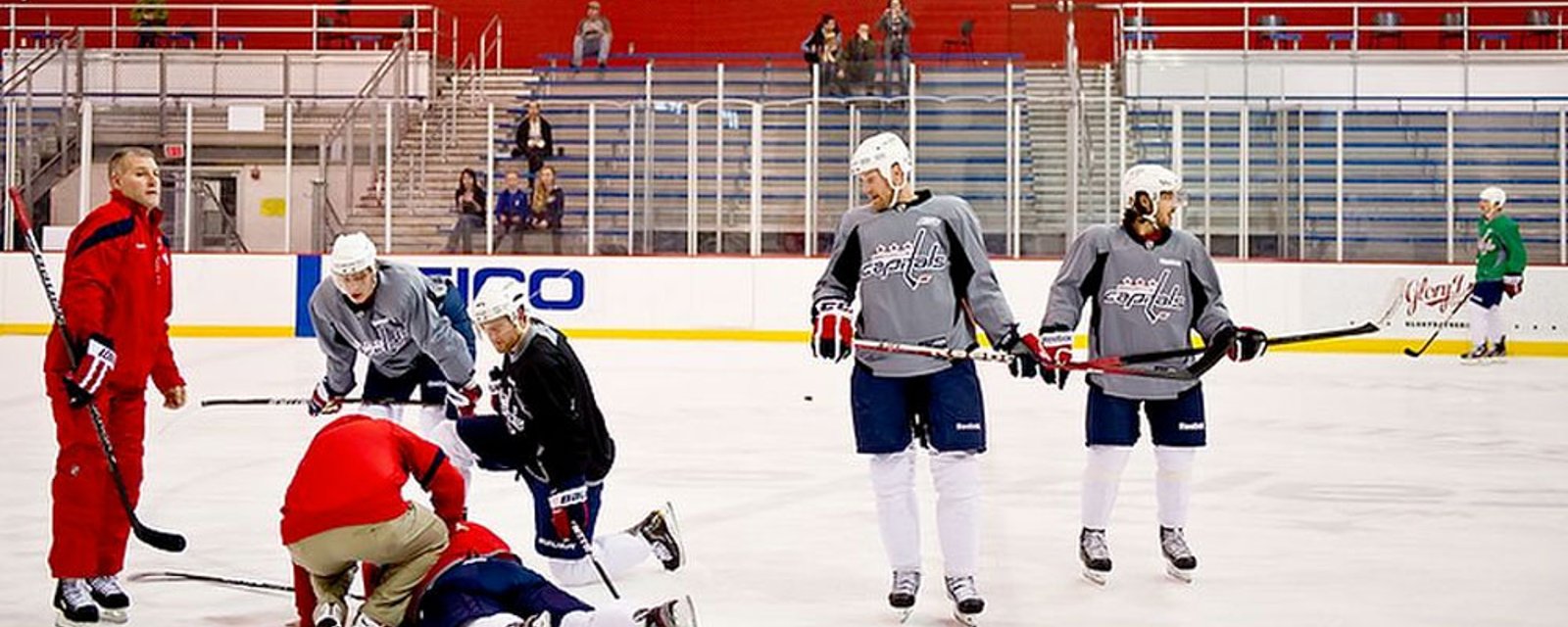 Ovechkin injured during practice, helped off the ice by teammates