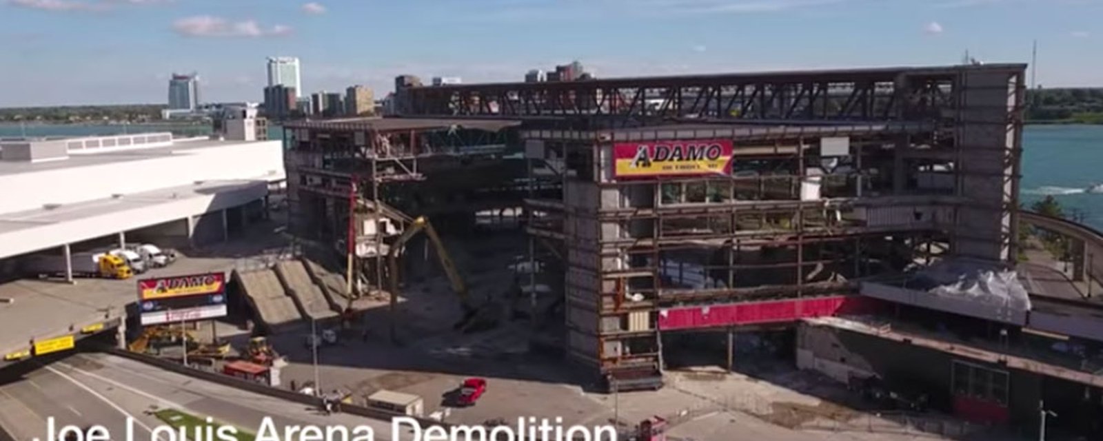Incredible, but heartbreaking drone footage of Joe Louis Arena demolition 
