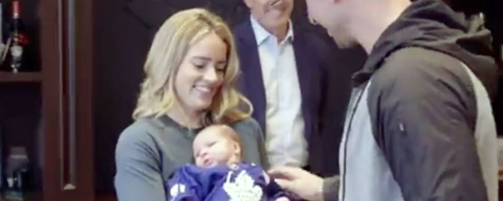 The incredible moment when John Tavares’ newborn son presented him with the Leafs’ captaincy