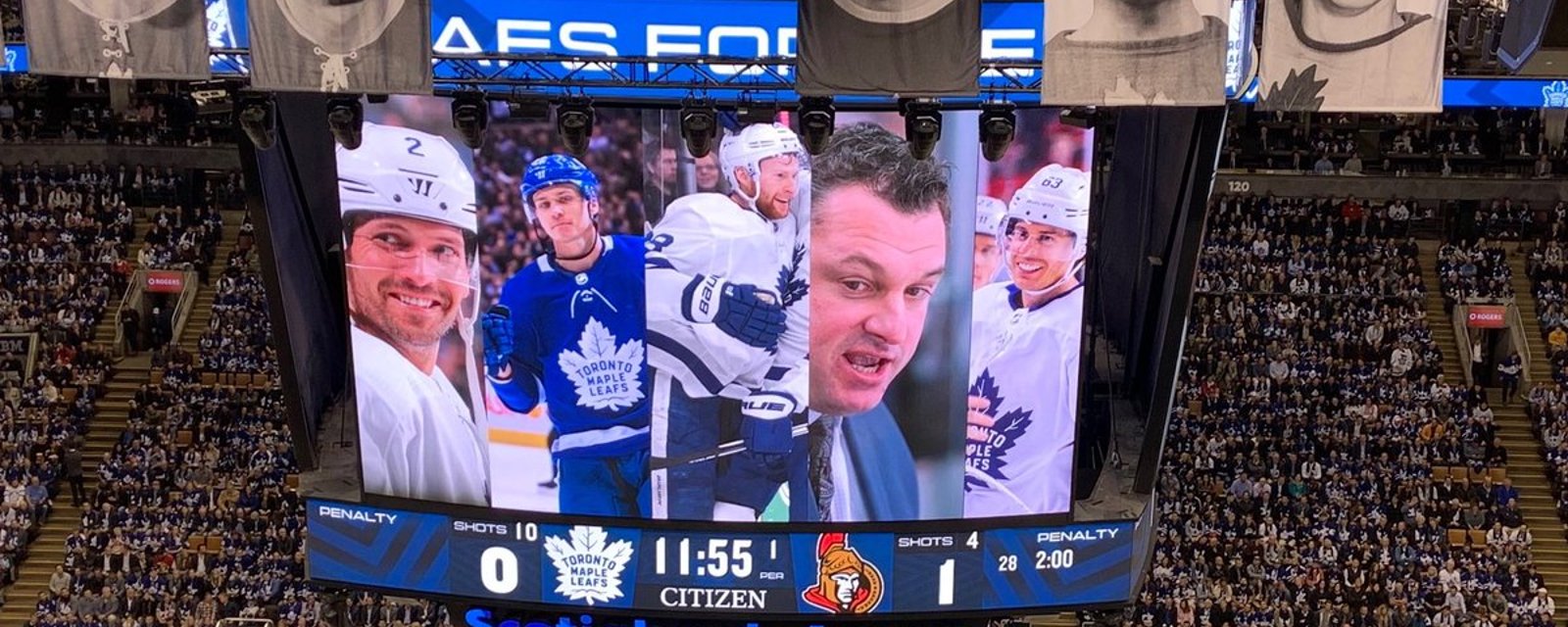 Former Leafs players now in Ottawa snub video tribute during season opener