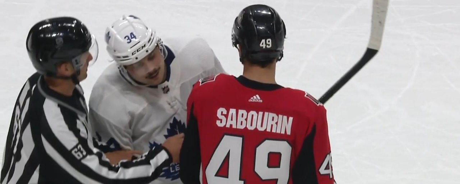 Matthews reacts to Scott “Who the heck are you” Sabourin’s goal! 