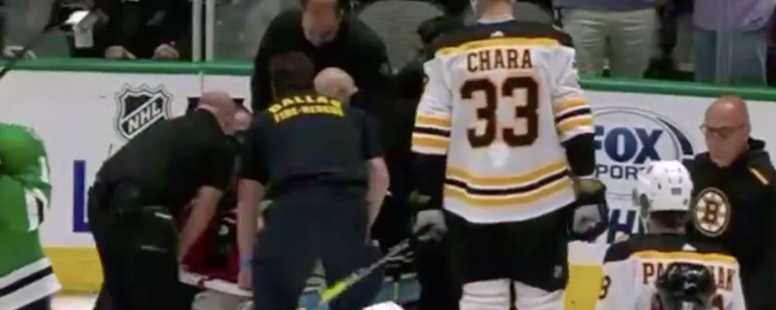 Chara makes incredibly classy move as Polak is stretchered off the ice 