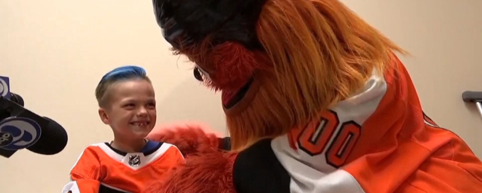 Gritty becomes 7-year-old boy's hero is life-changing moment
