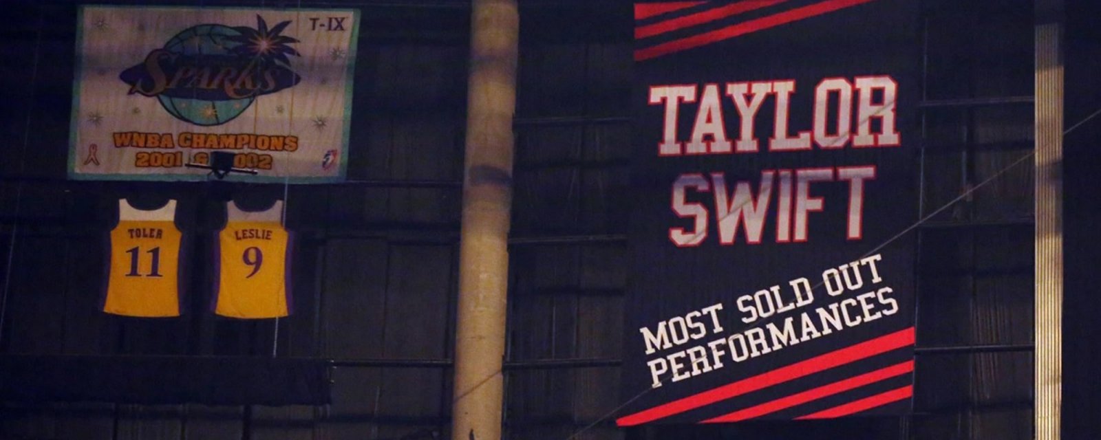 L.A. Kings will block out Taylor Swift banner after complaints of a “curse” from their fans.
