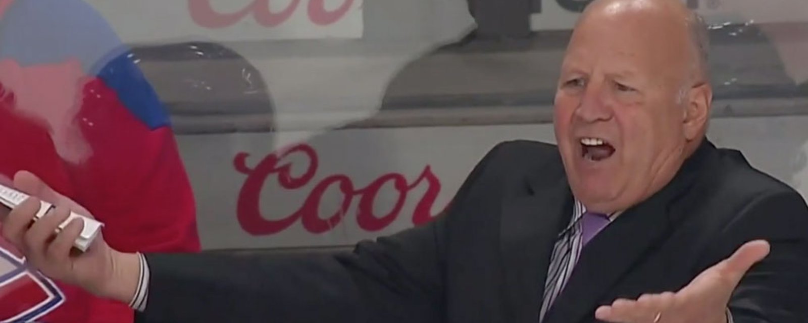 Claude Julien loses it when referees struggle with penalty call! 