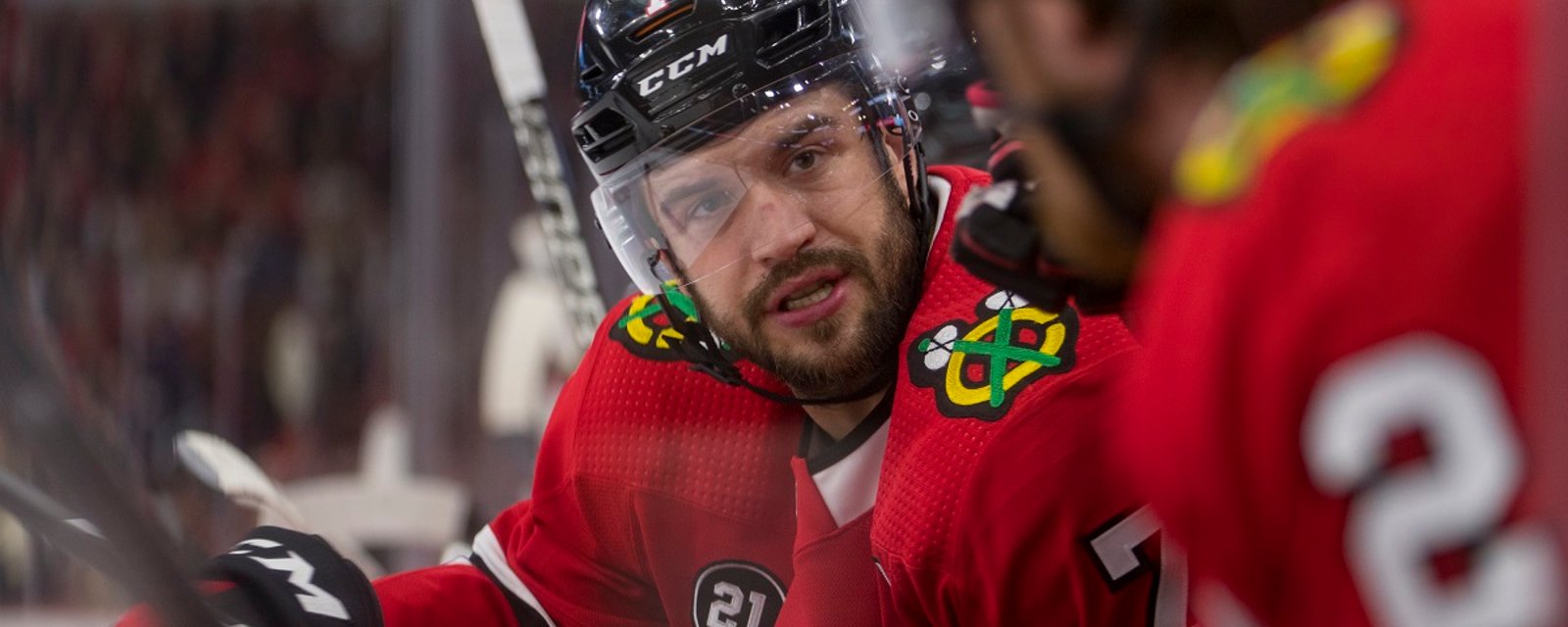 Blackhawks defenseman Brent Seabrook scratched for just the second time in his NHL career.