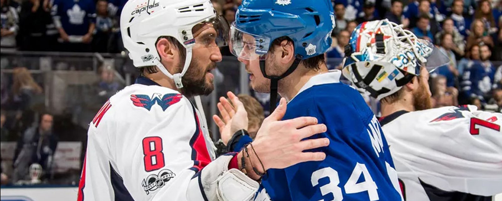 Ovechkin offers advice to Matthews, then makes a joke about his former head coach Dale Hunter