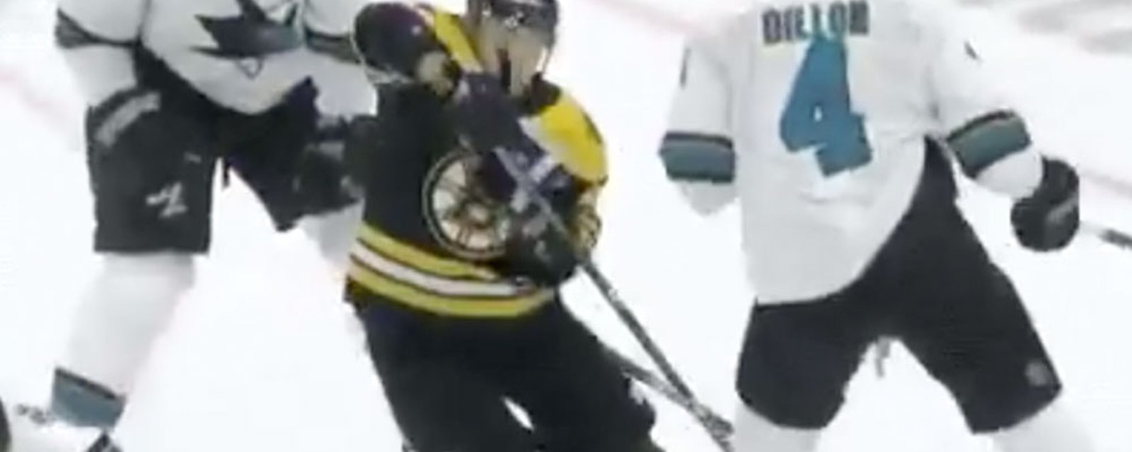 Sharks’ Dillion makes huge mistake when trying to take out Marchand! 