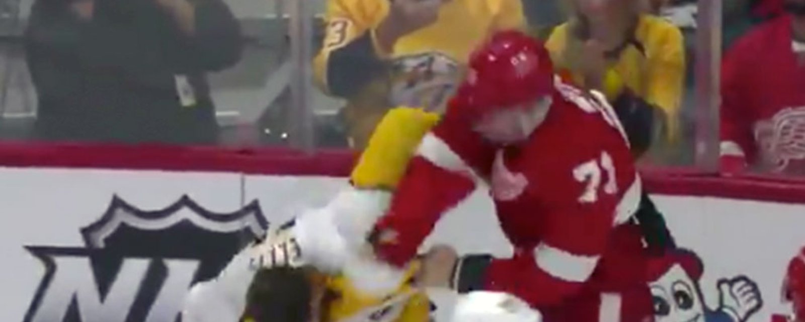 Larkin fights Ellis after taking a dirty hit to the head