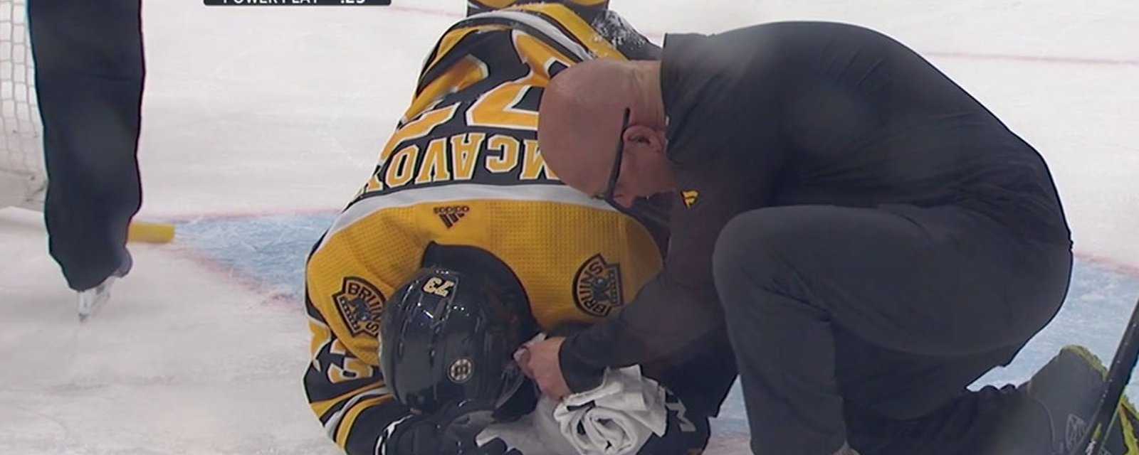 Scary scene in Boston after McAvoy smashes his head on the goal post