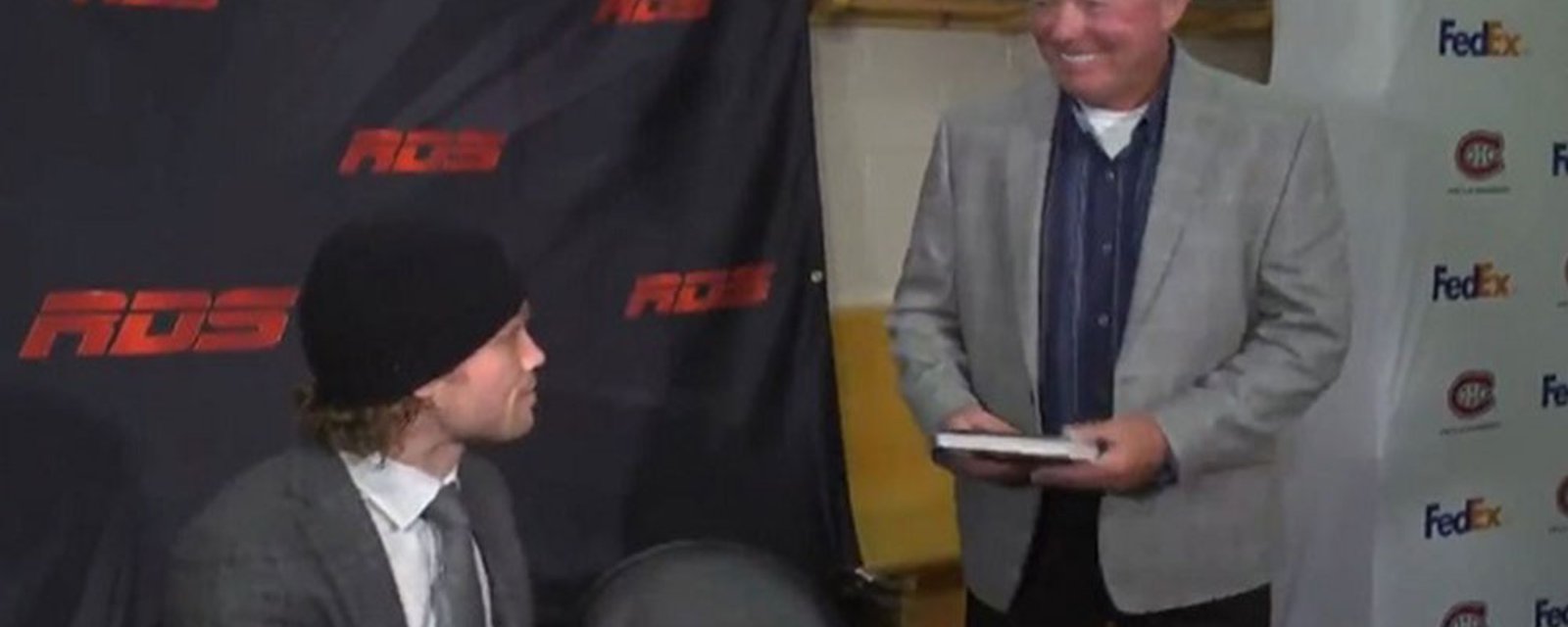 Bobby Clarke and Max Domi shared a special moment before tonight's game