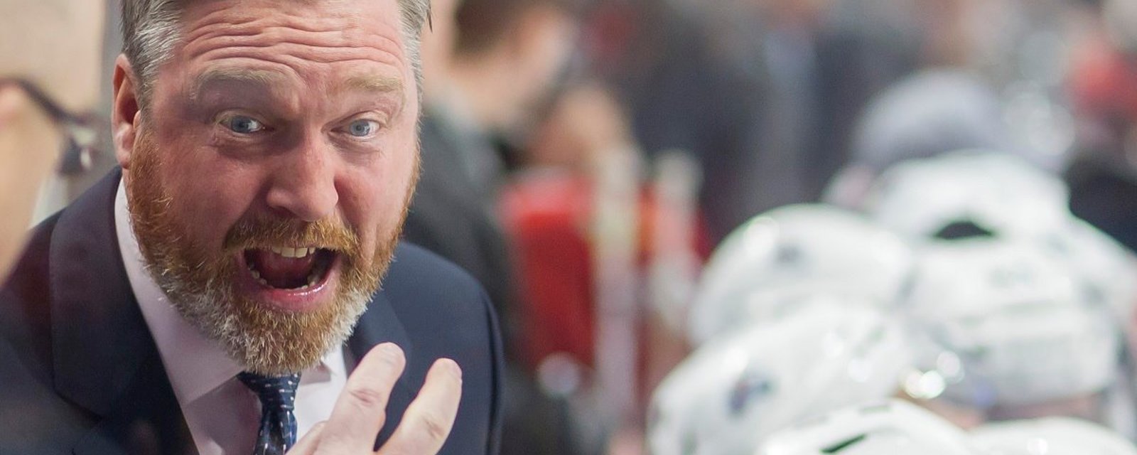 NHL legend Patrick Roy blows a gasket, gets in referee's face, and is ejected from the game.