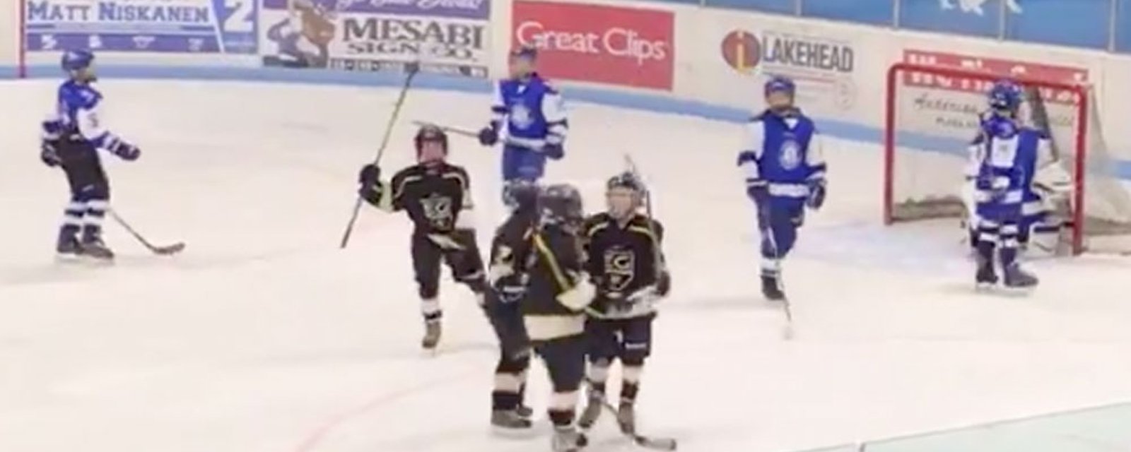 10-year-old pulls Lacrosse goal during game! 