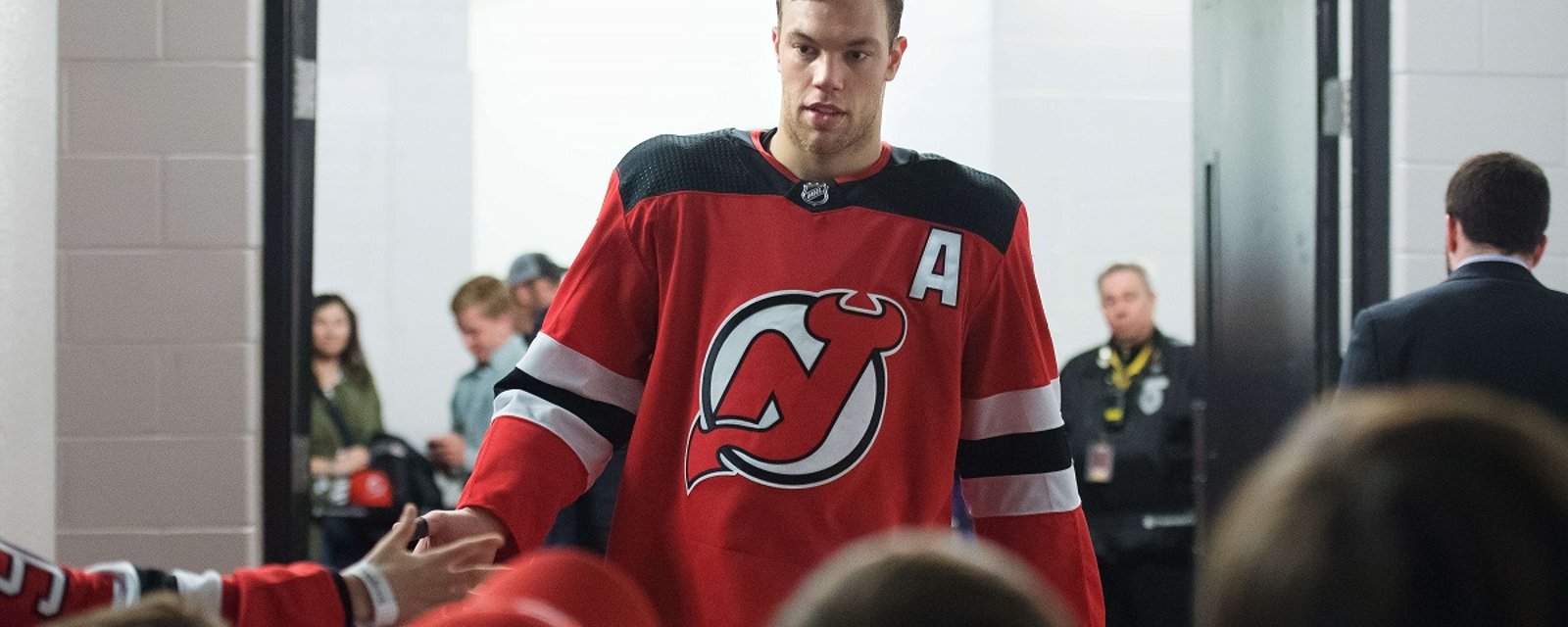 Taylor Hall shuts down reporters as talk of a trade heats up.