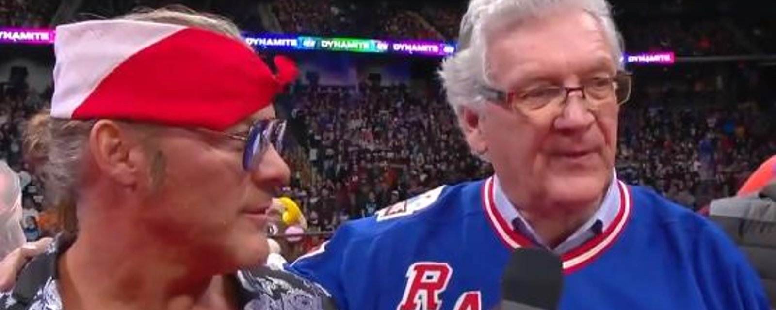 Chris Jericho gets his Rangers’ Legend dad to insult Chicago crowd