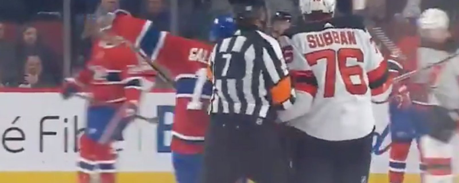 Gallagher spears Subban in the balls in heated exchange! 