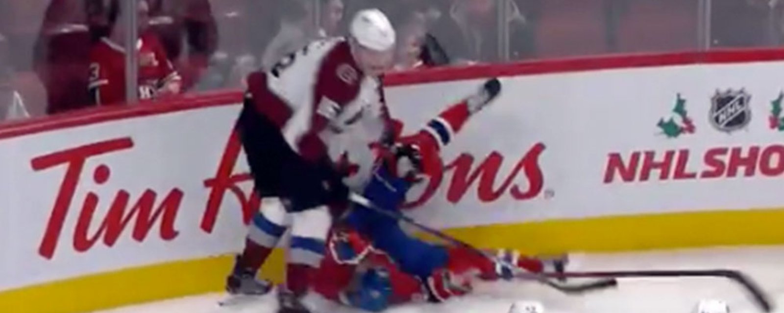 Scary moment after Kotkaniemi gets dropped on his head by Zadorov