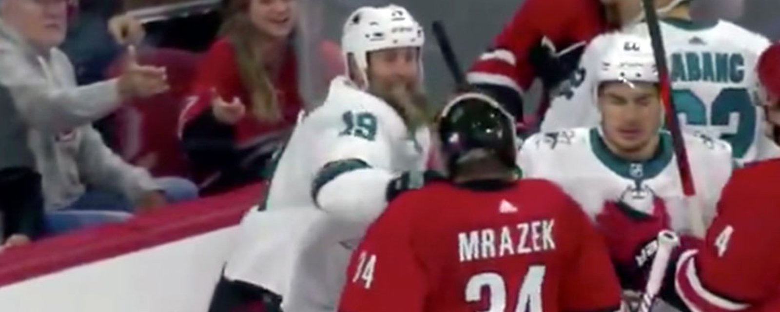 Thornton absolutely DROPS Mrazek with one punch