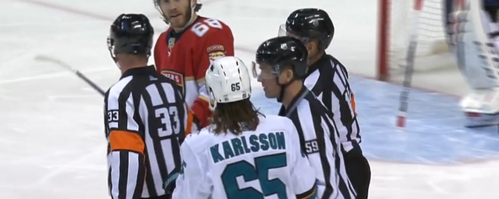 Karlsson and Hoffman get heated in their first meeting since leaving Ottawa.