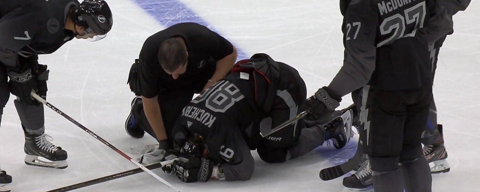 Nikita Kucherov injured on Saturday night.