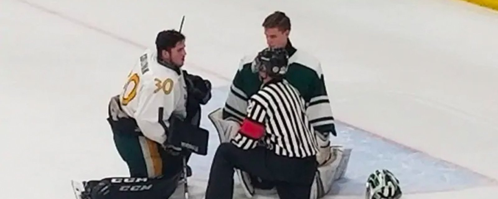 Classy move from opposing goalie warms hearts in high school hockey game