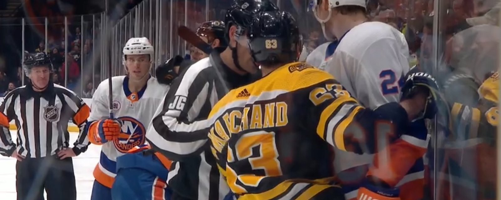 Tempers flare in Boston after more shenanigans between Marchand and Komarov.