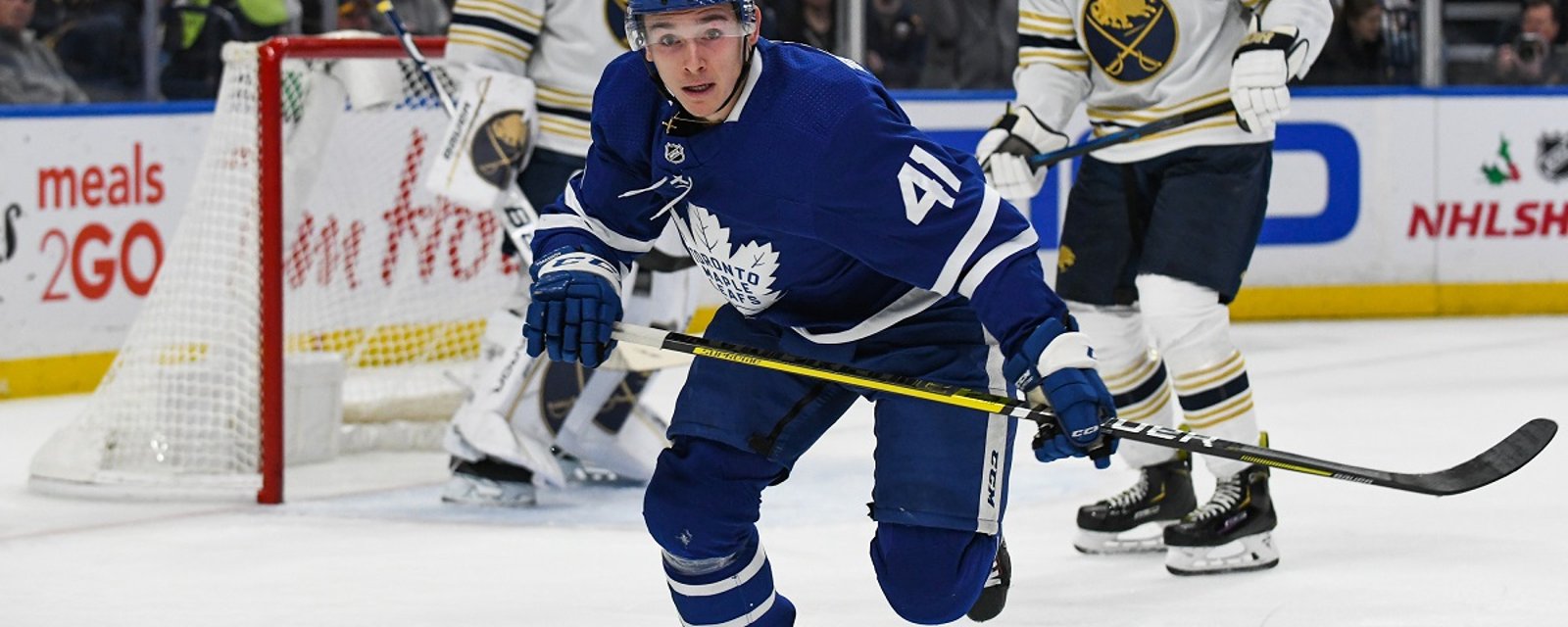 Dmytro Timashov sends a message to the Maple Leafs.