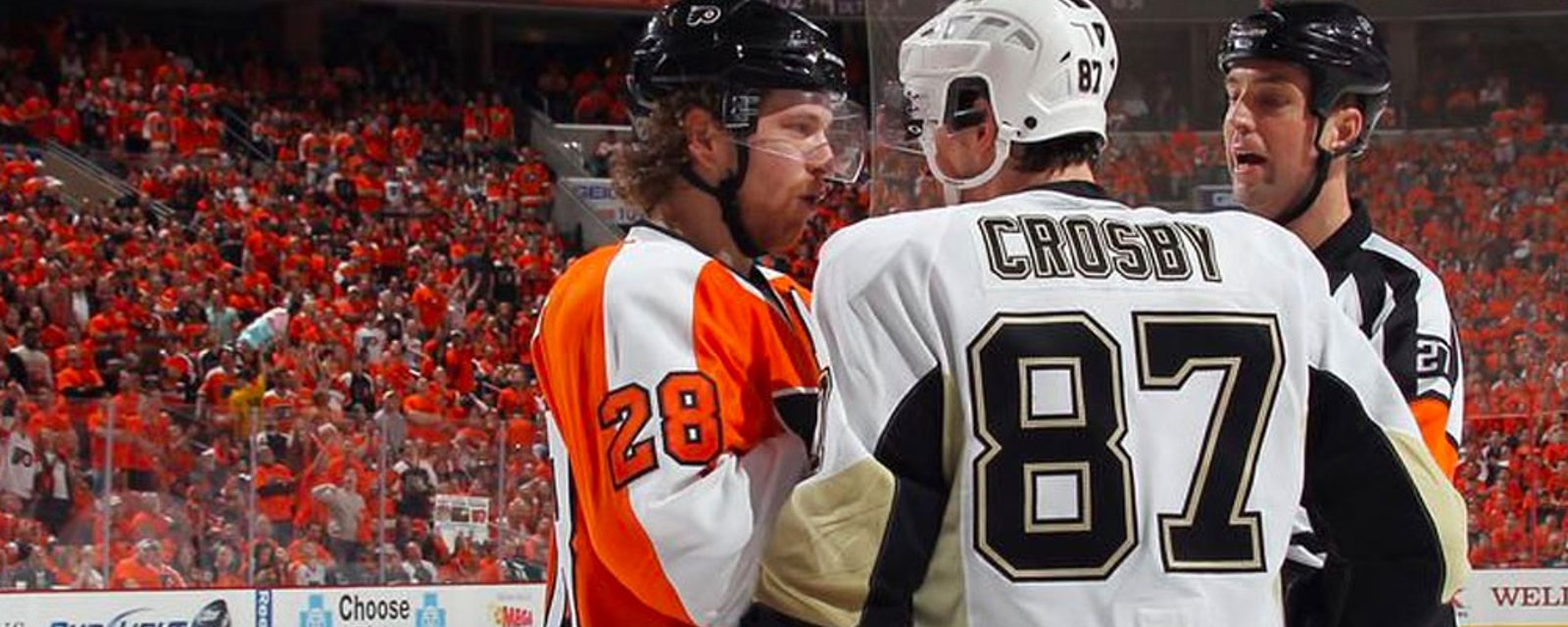 Crosby gets drilled by rival players for his on-ice antics 