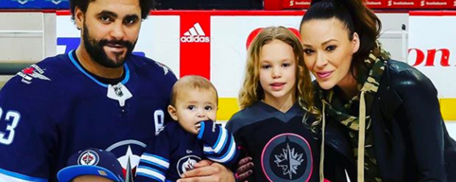 Byfuglien's wife shares heartbreaking message with Winnipeggers
