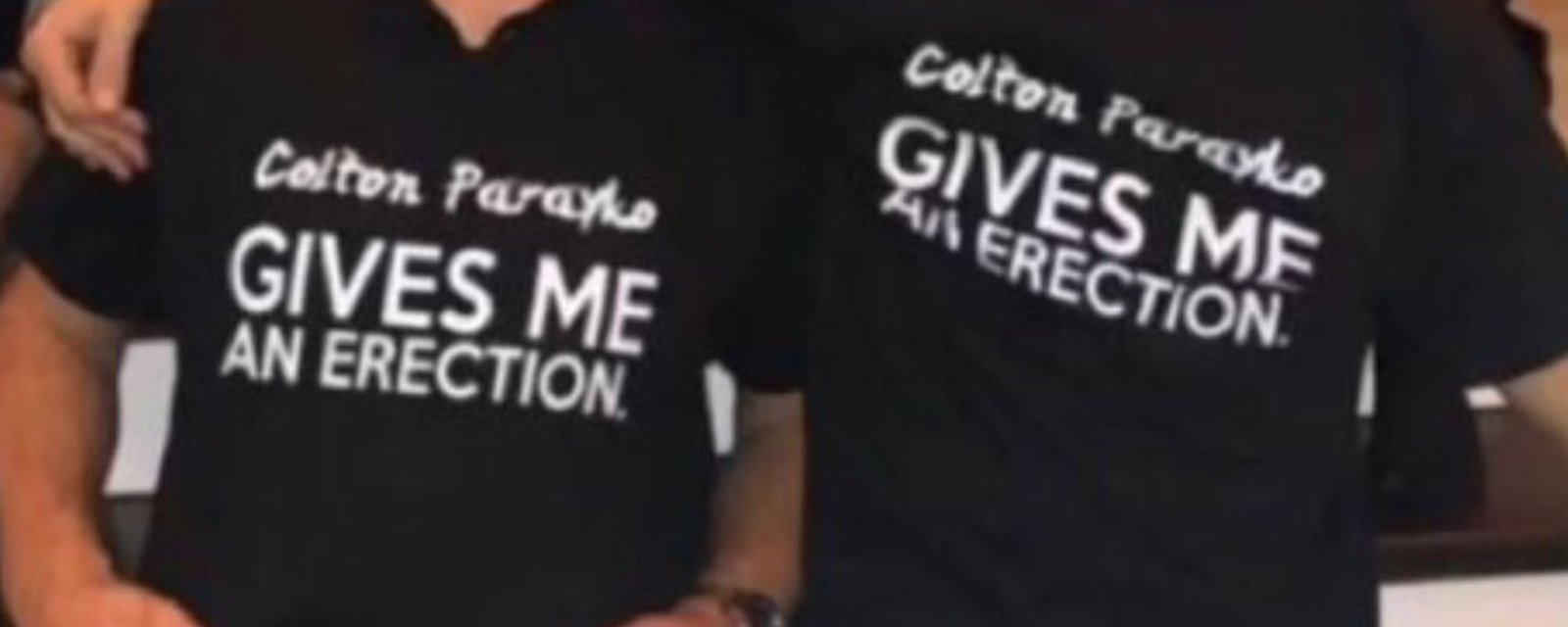 Three Blues players wear confusing “Colton Parayko Gives Me An Erection” shirts