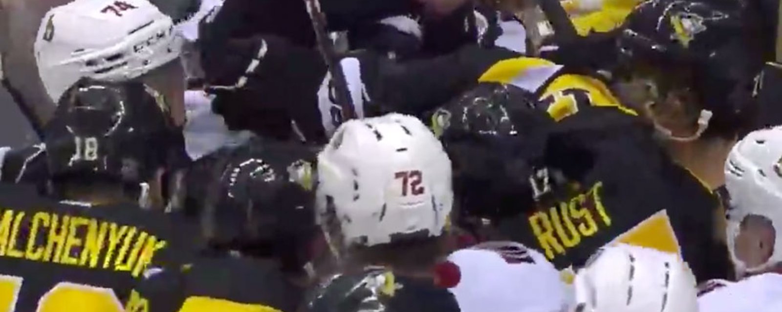 Huge brawl ensues with Evgeni Malkin at the centre of it! 