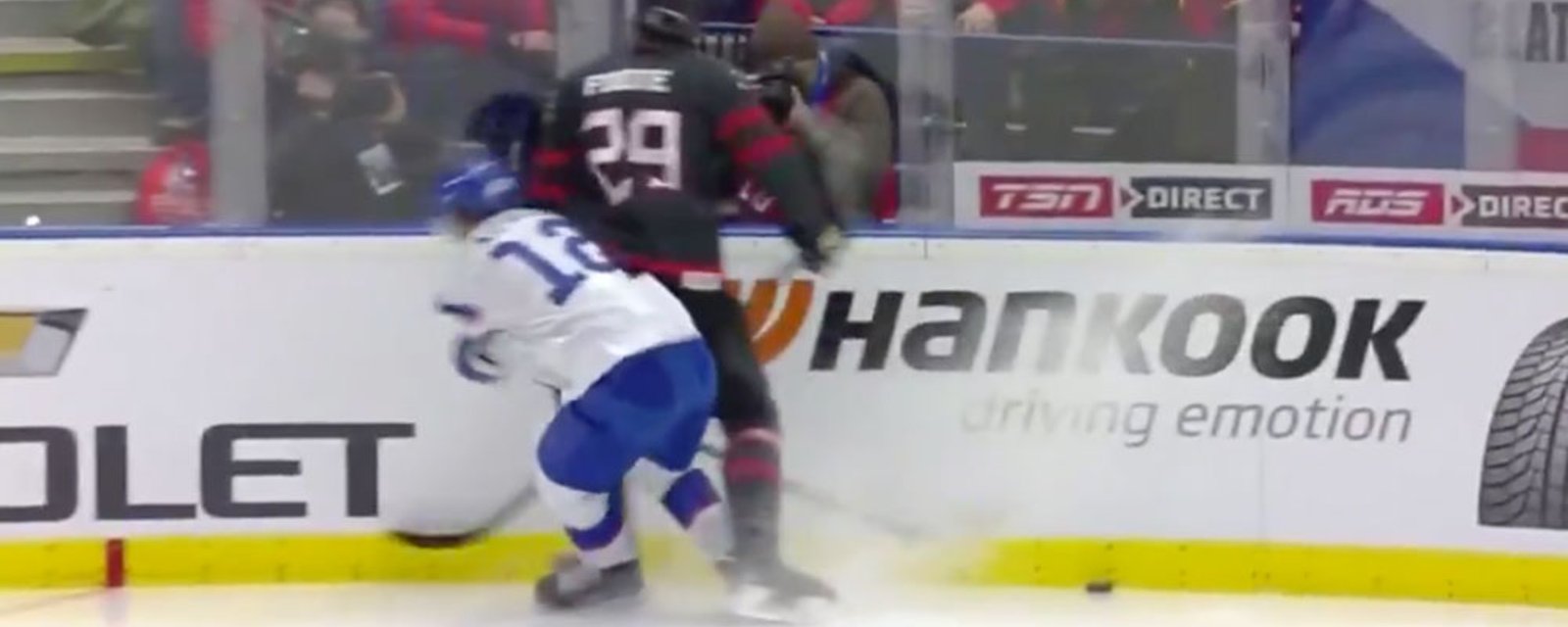 Foote thrown out of World Juniors quarterfinal less than one minute into the game
