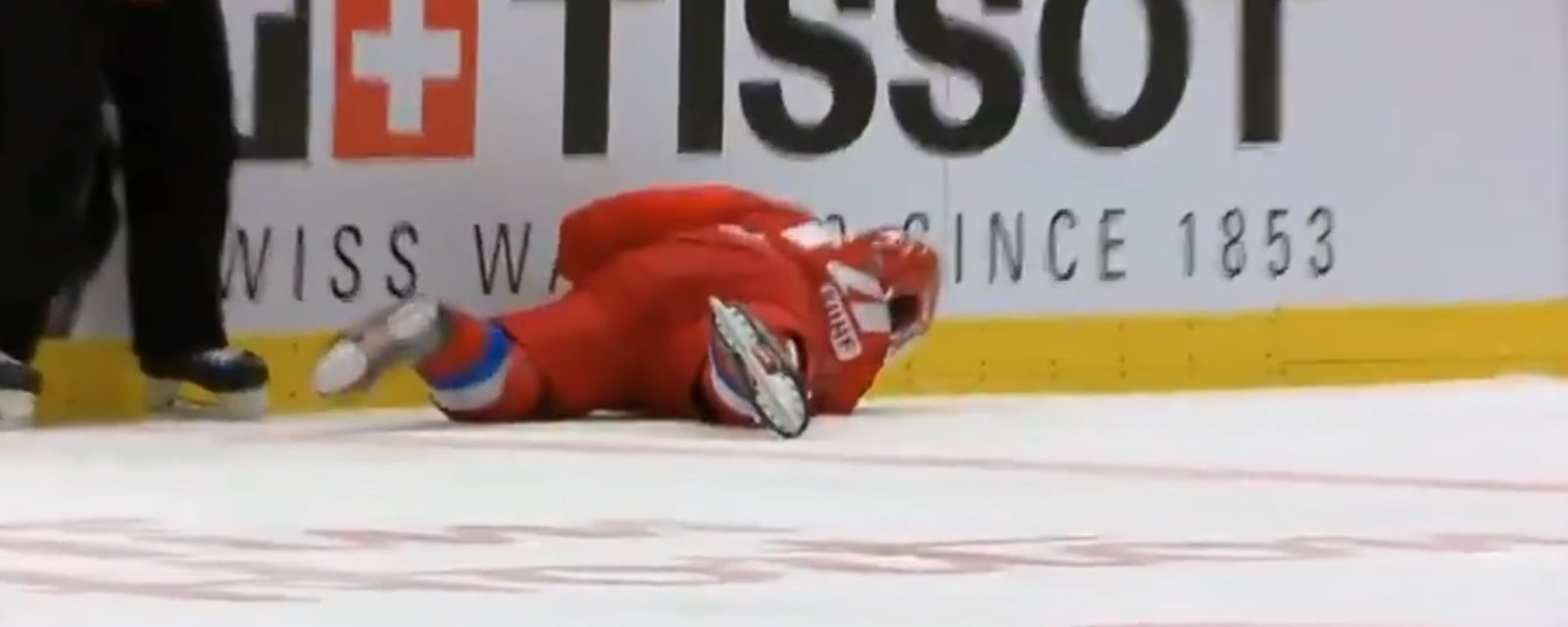 Nils Hoglander ejected for dropping Grigori Denisenk with an elbow to the head at the World Juniors.
