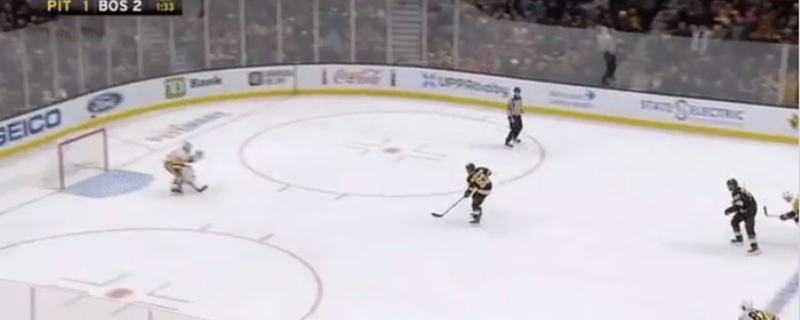 Marchand loses the puck AGAIN alone in front of a goalie! 