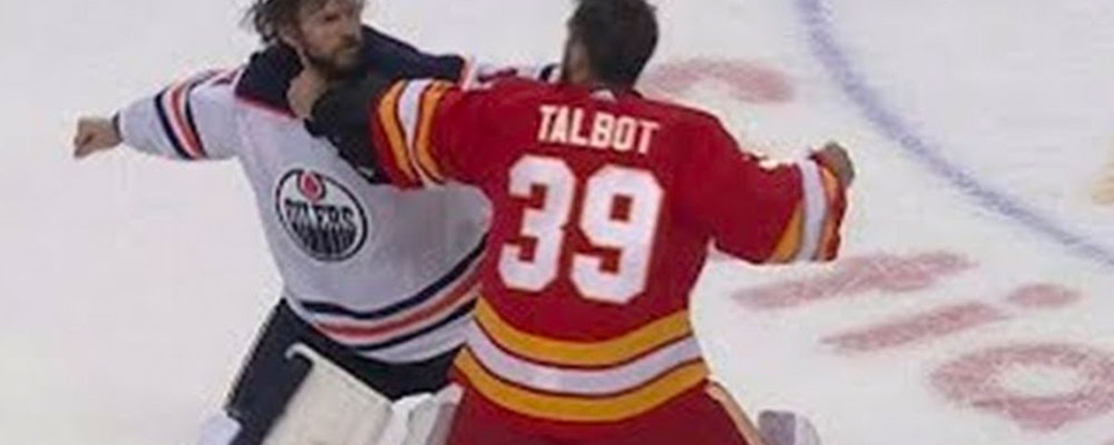 Upset, Talbot’s wife got drunk because of the goalie fight on Saturday! 
