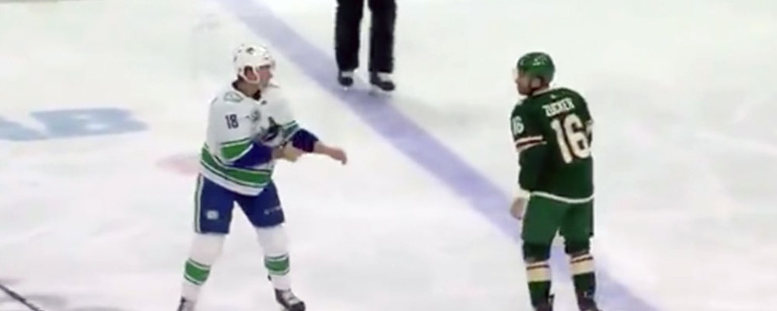 Virtanen and Zucker drop the gloves and put on a show in Minny