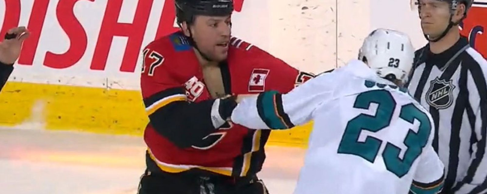 Milan Lucic finally drops the gloves after getting criticized in Calgary!