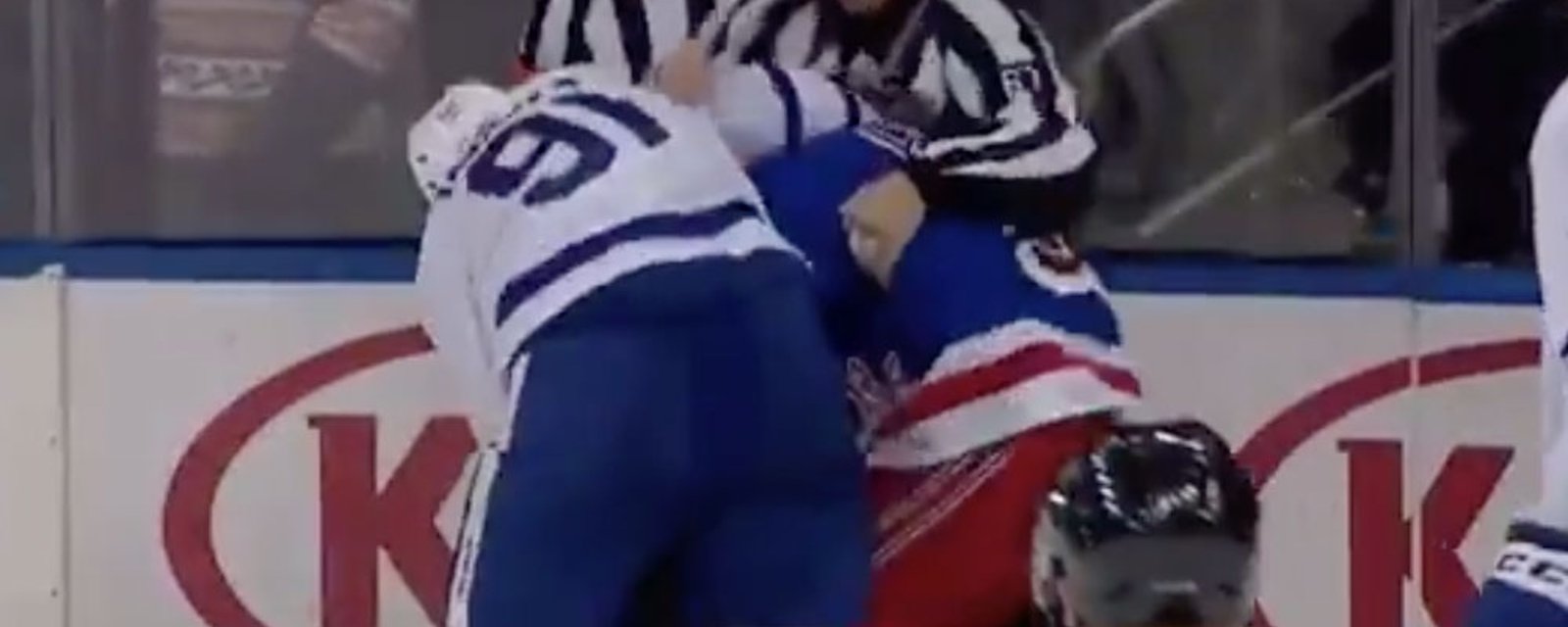 John Tavares gets in fight for the first time in 10 years! 
