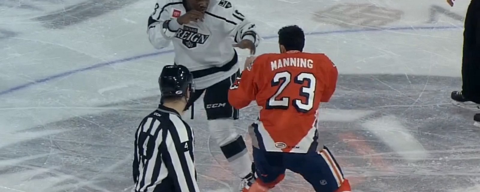 Boko Imama drops the gloves with Brandon Manning in 1st game since Manning was suspended for a racial slur.