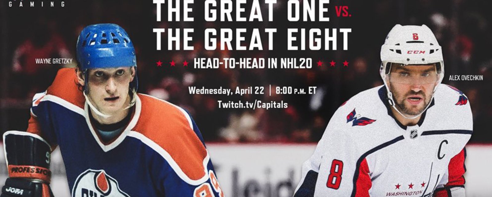 Ovechkin and Gretzky go head to head tonight on Twitch!