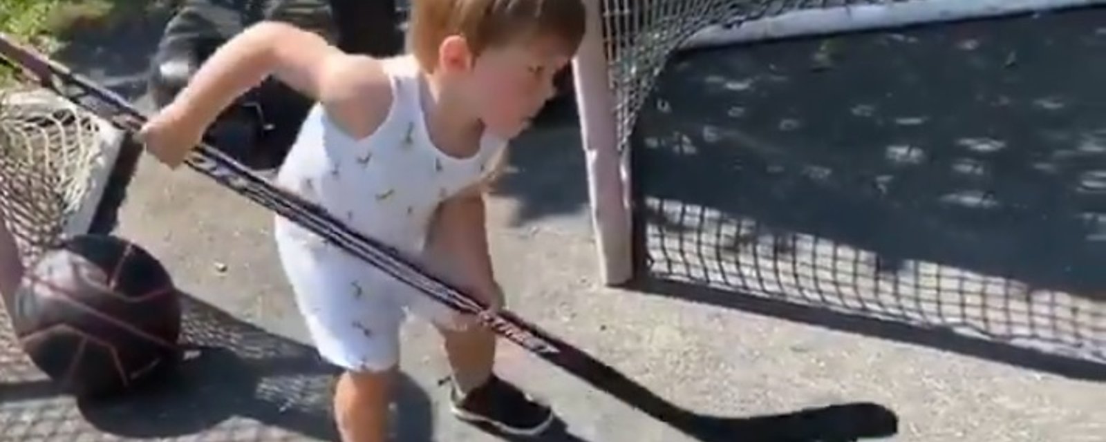 Sergei Ovechkin shows the apple doesn't fall far from the tree.