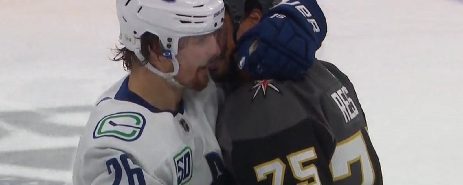 Concerns over officiating in Canucks/Golden Knights series after two controversial calls against Antoine Roussel.