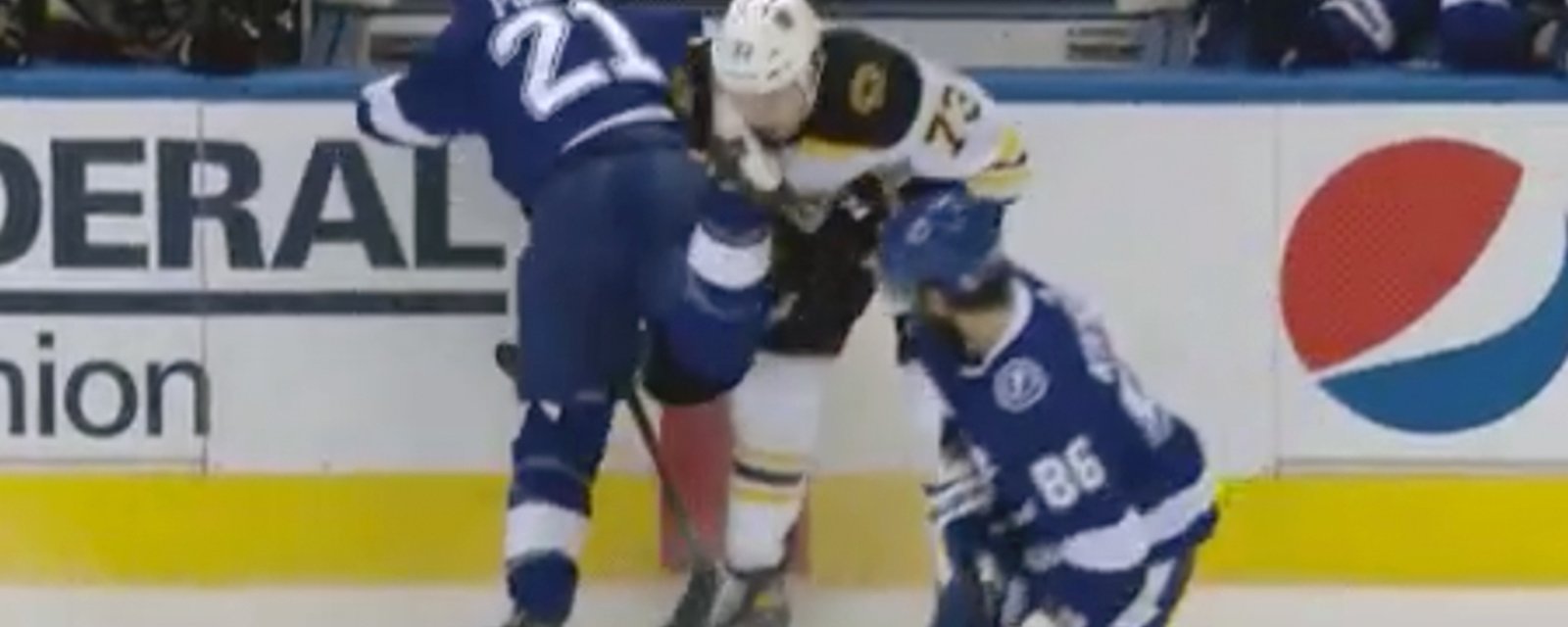 Scary moment as McAvoy takes a skate to the face