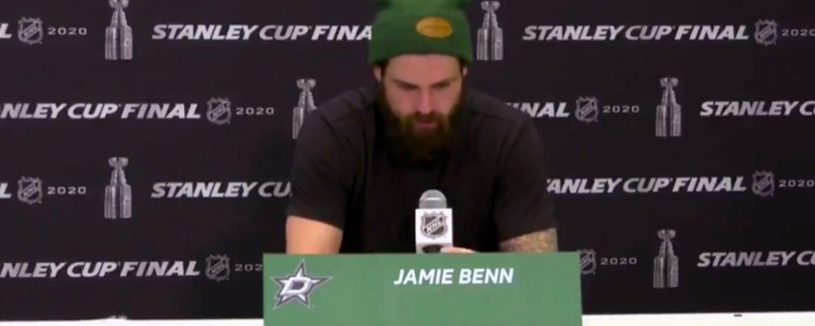 Jamie Benn breaks down in what might be the saddest press conference of all time