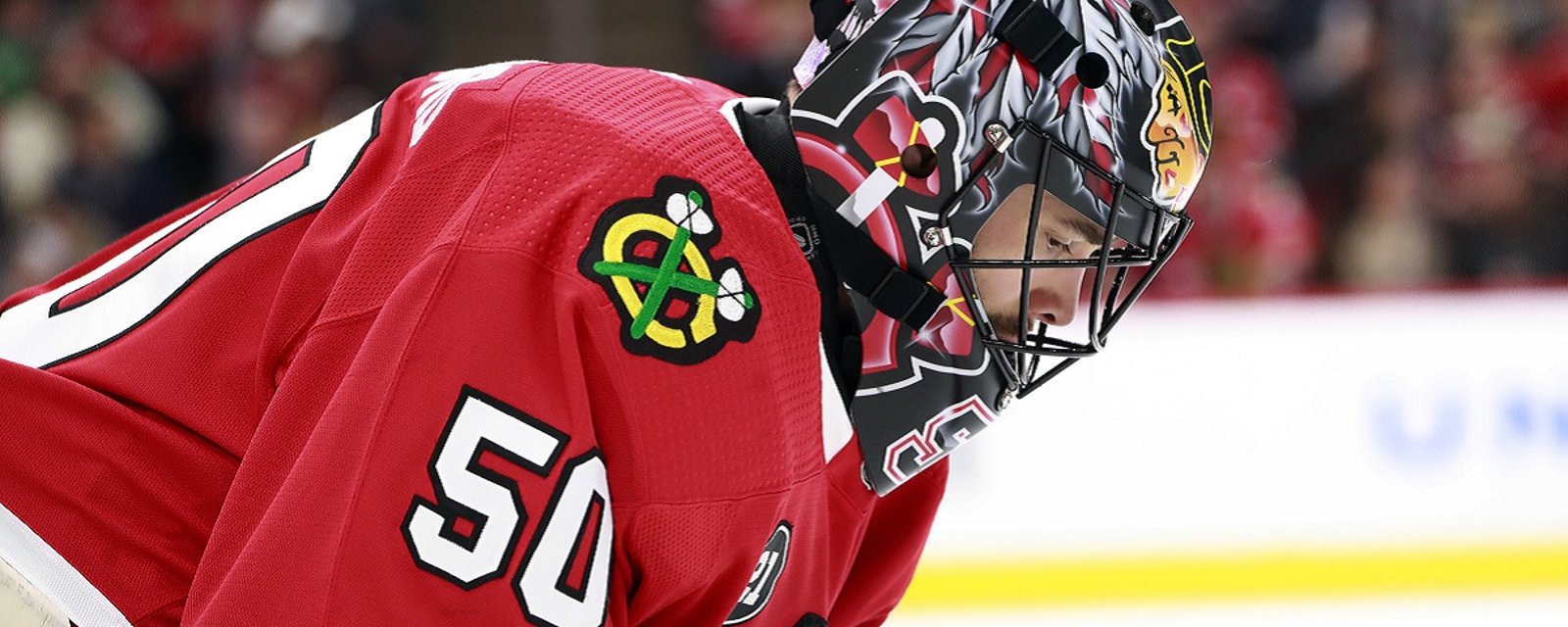 Corey Crawford expresses disappointment with the Blackhawks.
